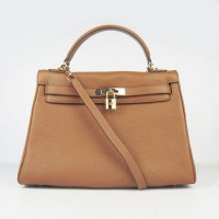 Hermes Kelly 32Cm Togo Leather Light Coffee Gold